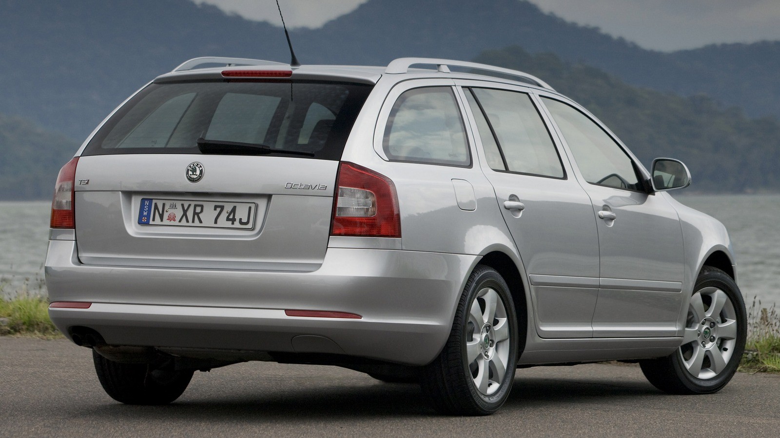 skoda octavia combi вид сзади