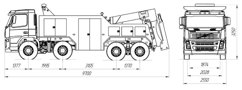 Чертеж volvo fh