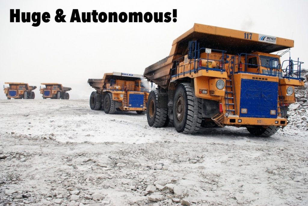 belaz huge mining trucks autonomous